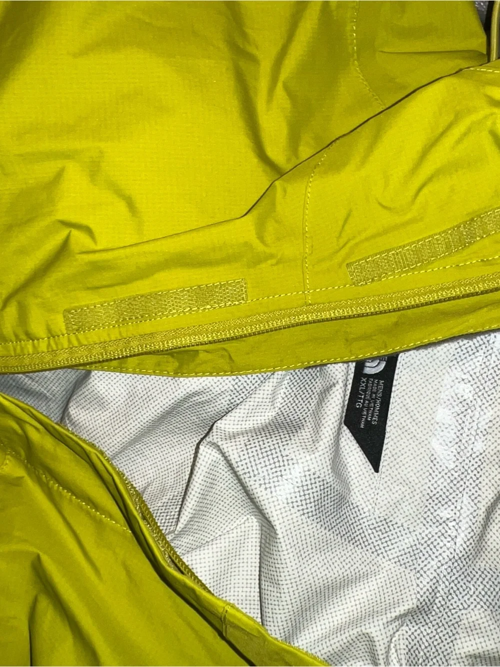 The North Face Bright Neon Yellow Hooded Rain Shell